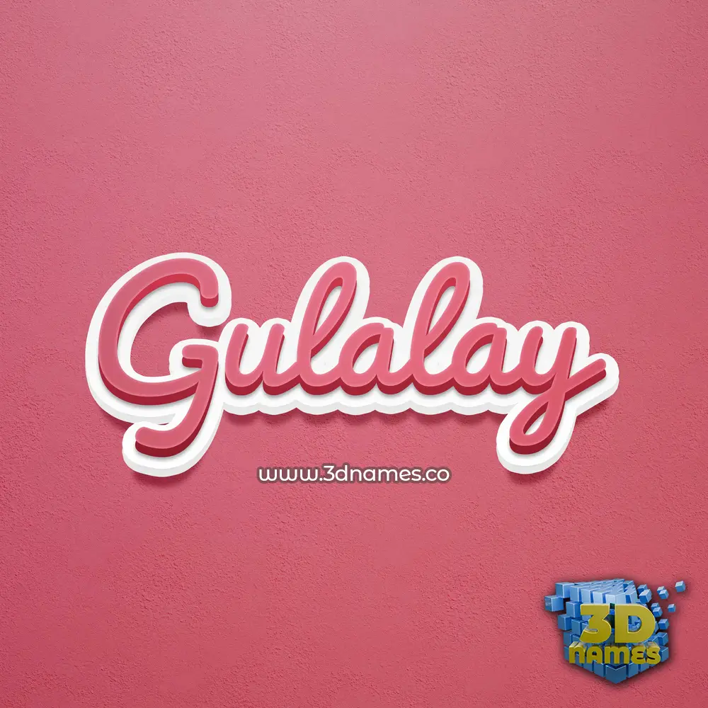 gulalay in Red Scribble style - 3D name wallpaper
