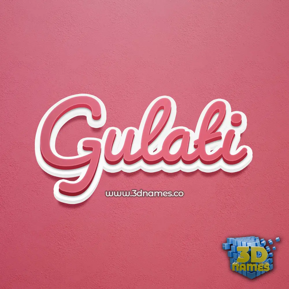 gulati in Red Scribble style - 3D name wallpaper
