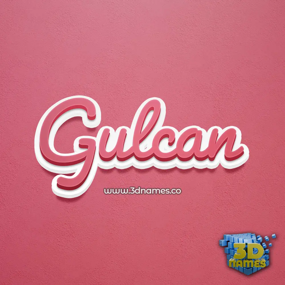 gulcan in Red Scribble style - 3D name wallpaper gulcan in Red Scribble style - 3D name wallpaper