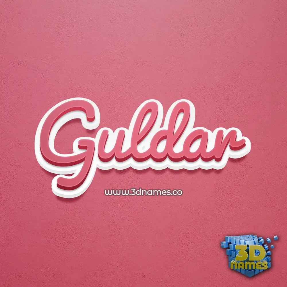 guldar in Red Scribble style - 3D name wallpaper