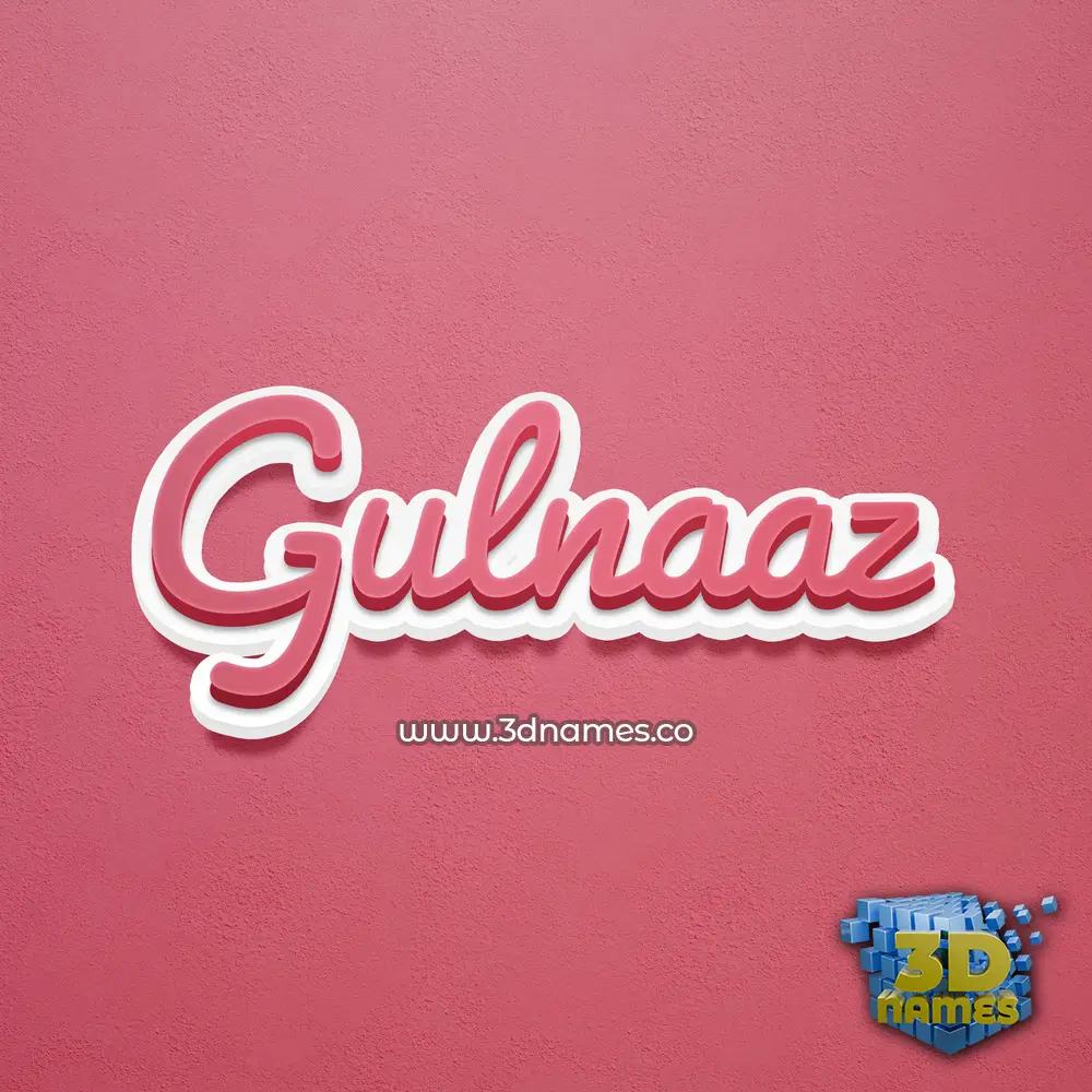 gulnaaz in Red Scribble style - 3D name wallpaper