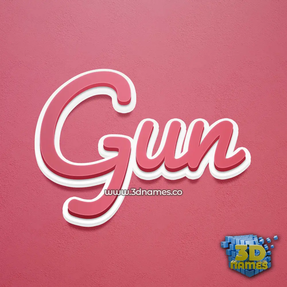 gun in Red Scribble style - 3D name wallpaper gun in Red Scribble style - 3D name wallpaper