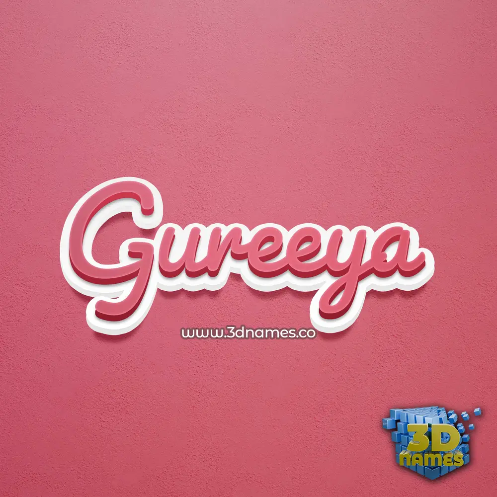 gureeya in Red Scribble style - 3D name wallpaper
