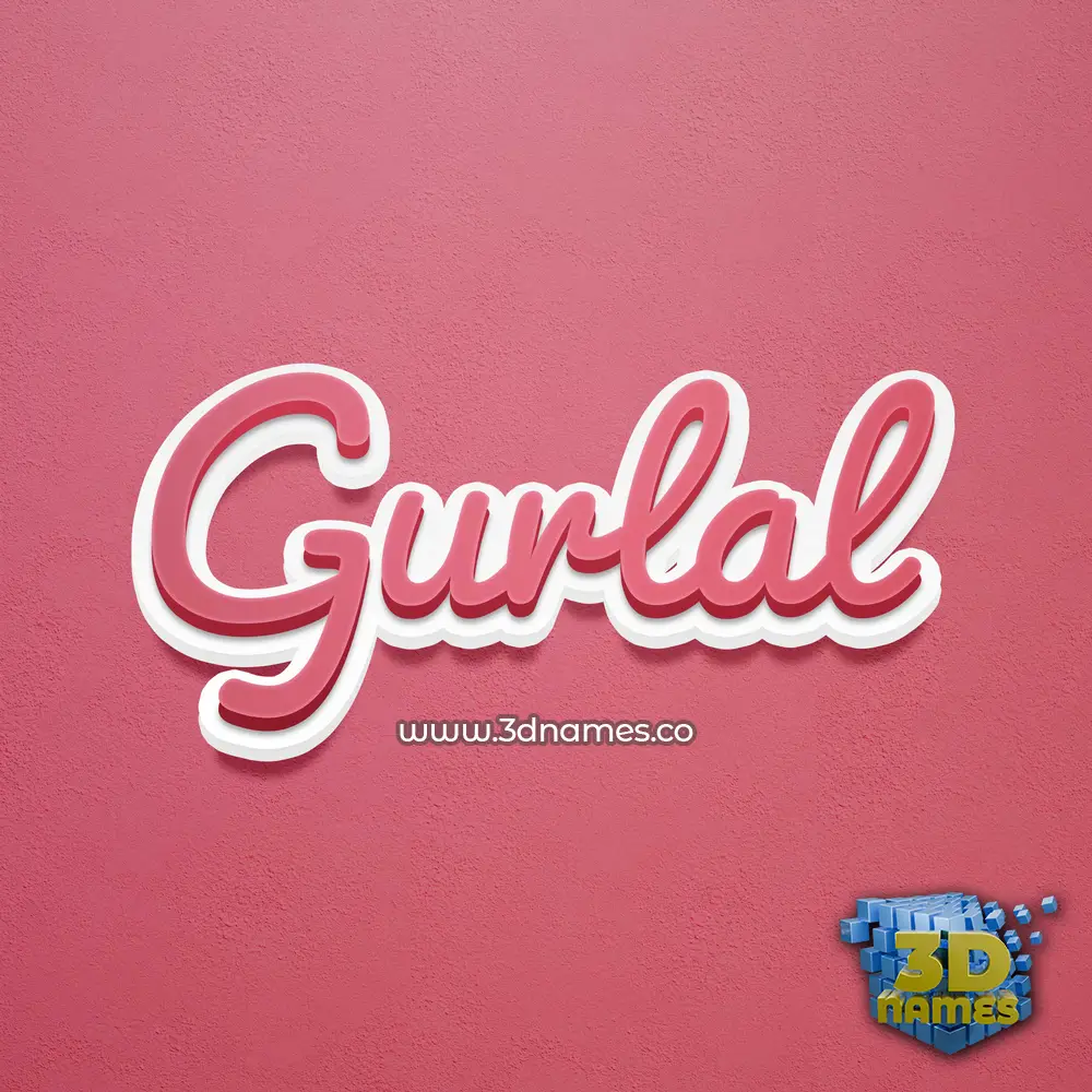 gurlal in Red Scribble style - 3D name wallpaper