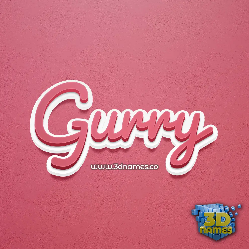 gurry in Red Scribble style - 3D name wallpaper gurry in Red Scribble style - 3D name wallpaper