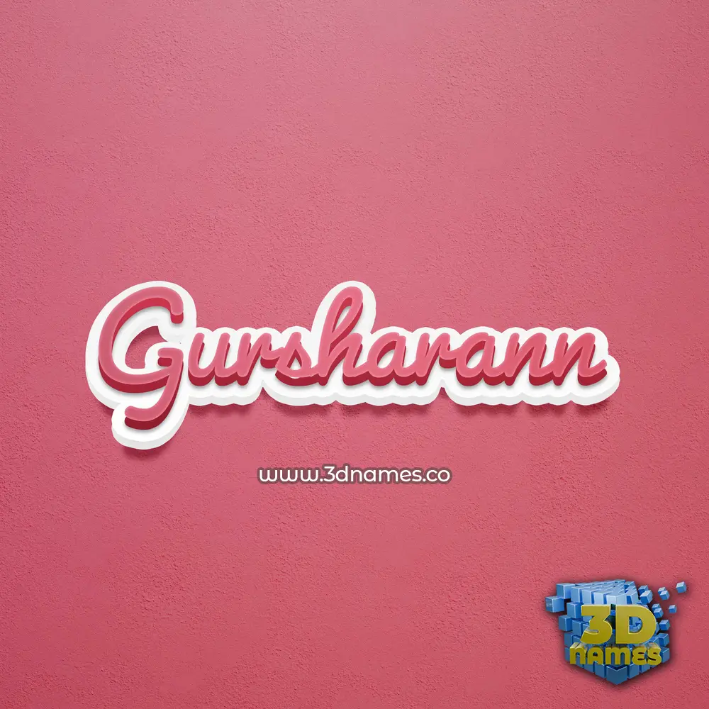 gursharann in Red Scribble style - 3D name wallpaper