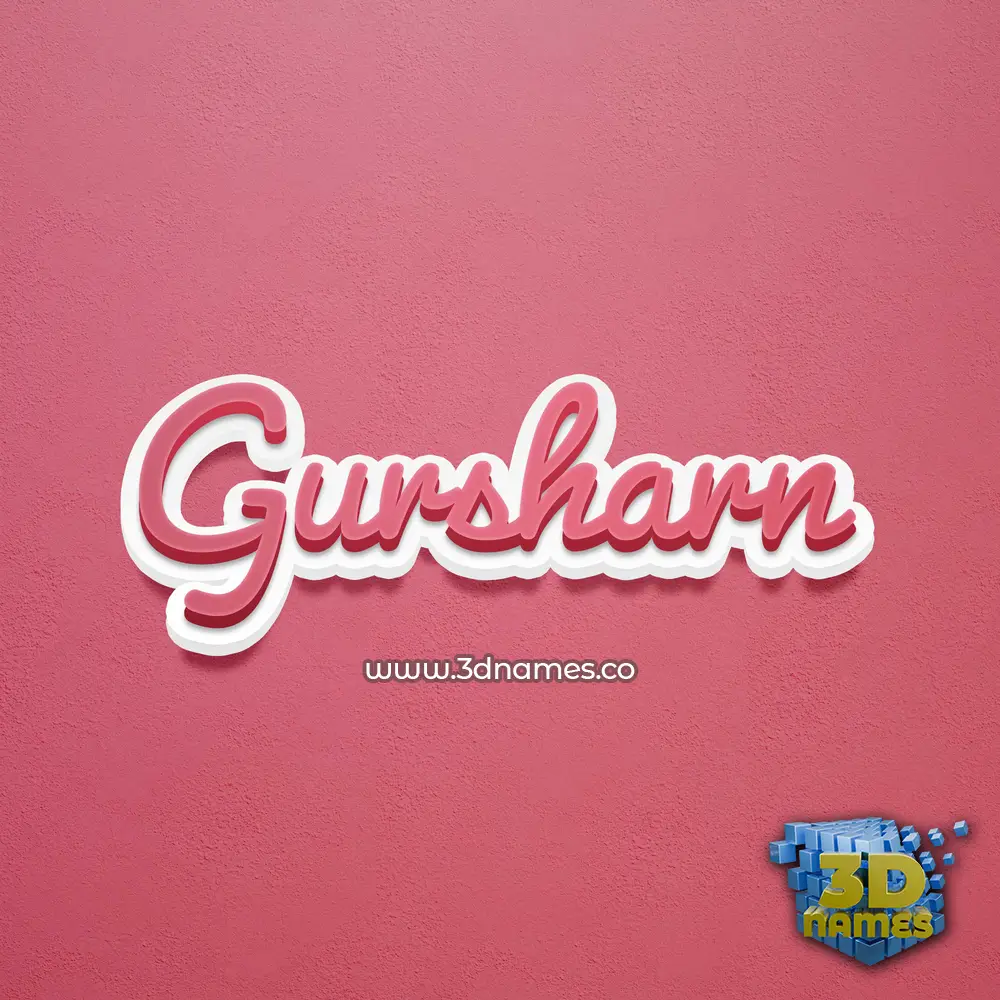 gursharn in Red Scribble style - 3D name wallpaper