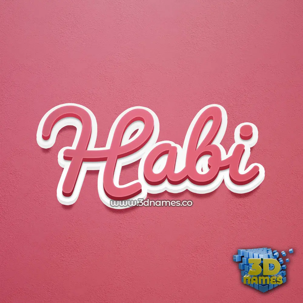 habi in Red Scribble style - 3D name wallpaper habi in Red Scribble style - 3D name wallpaper
