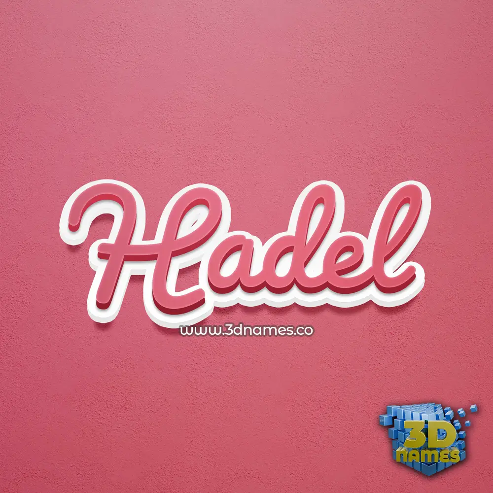 hadel in Red Scribble style - 3D name wallpaper
