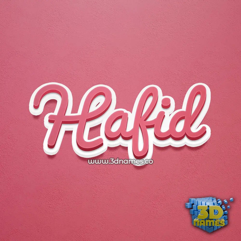 hafid in Red Scribble style - 3D name wallpaper