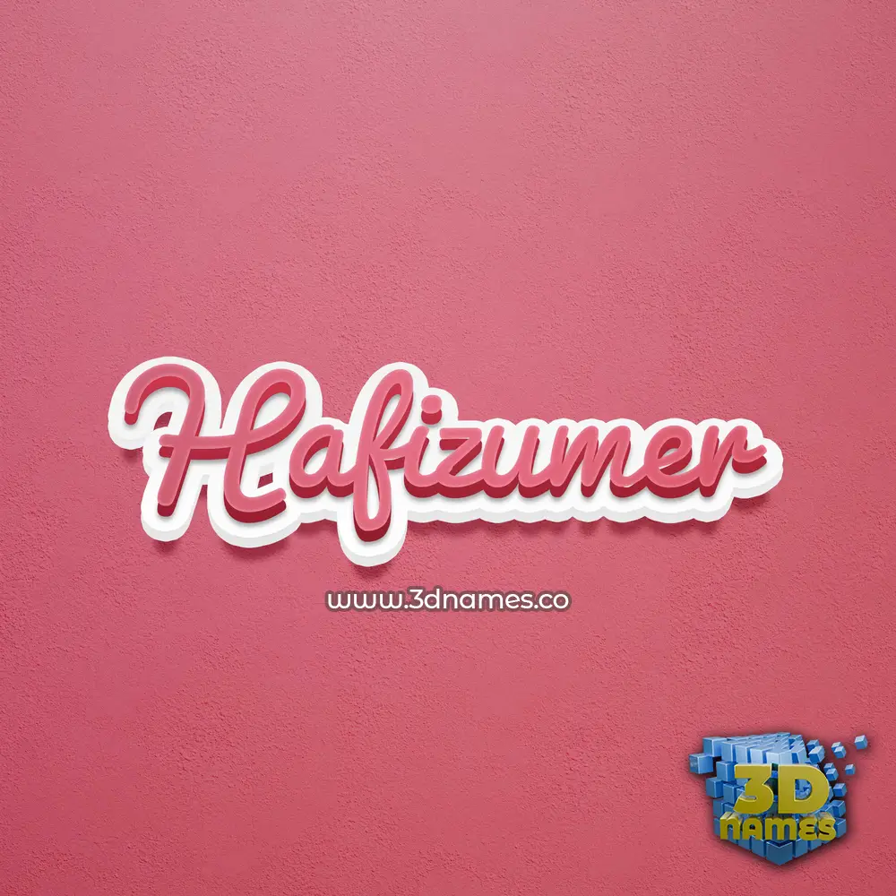 hafizumer in Red Scribble style - 3D name wallpaper hafizumer in Red Scribble style - 3D name wallpaper