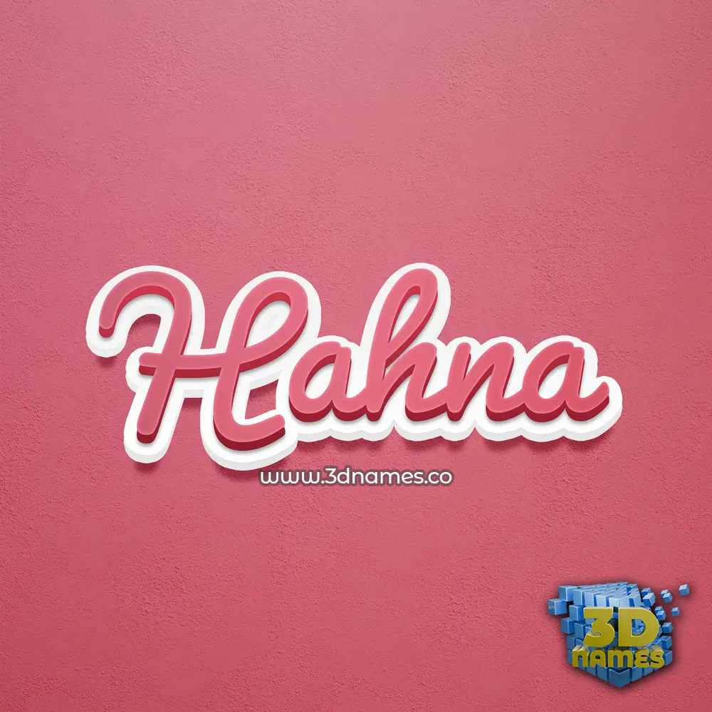 hahna in Red Scribble style - 3D name wallpaper