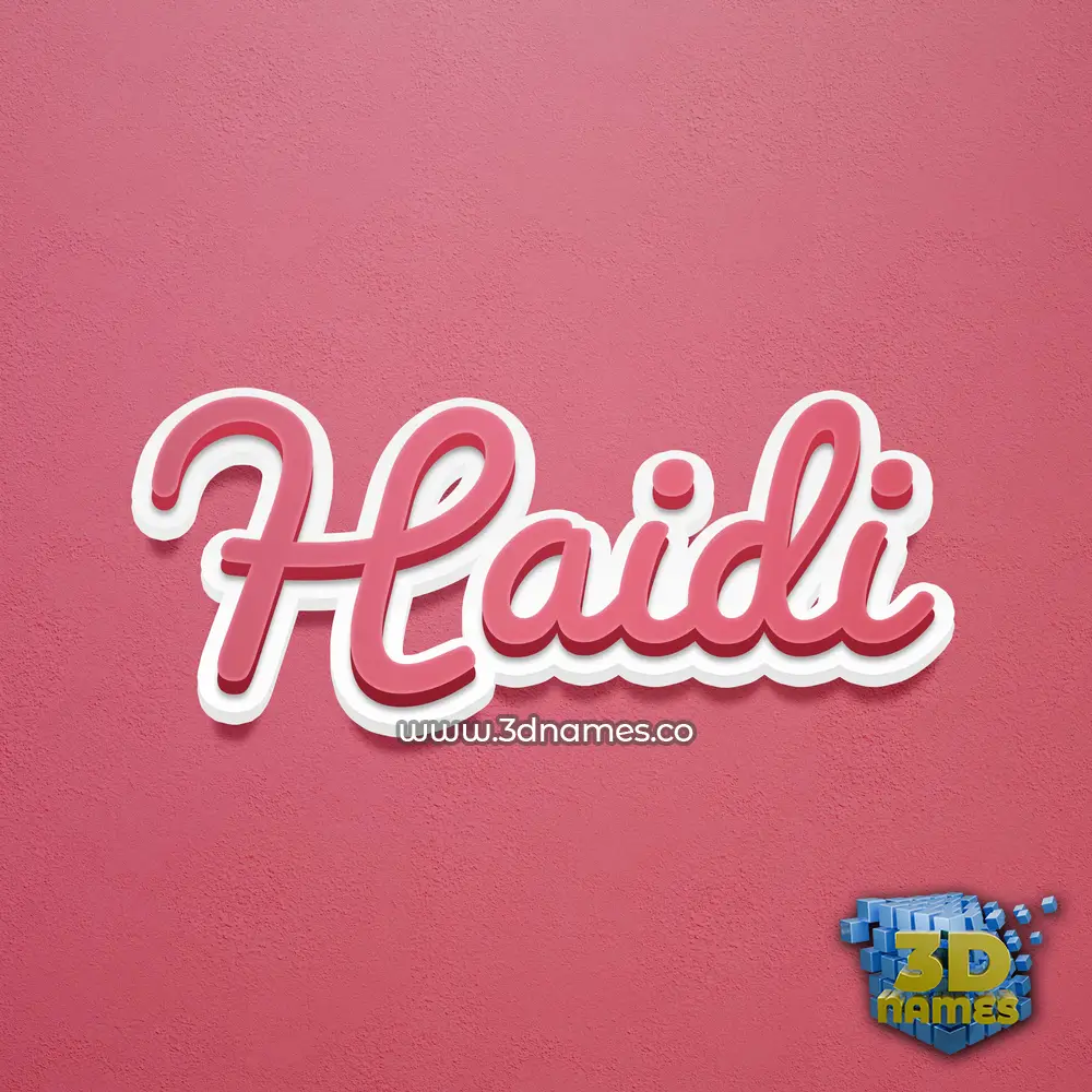 haidi in Red Scribble style - 3D name wallpaper haidi in Red Scribble style - 3D name wallpaper