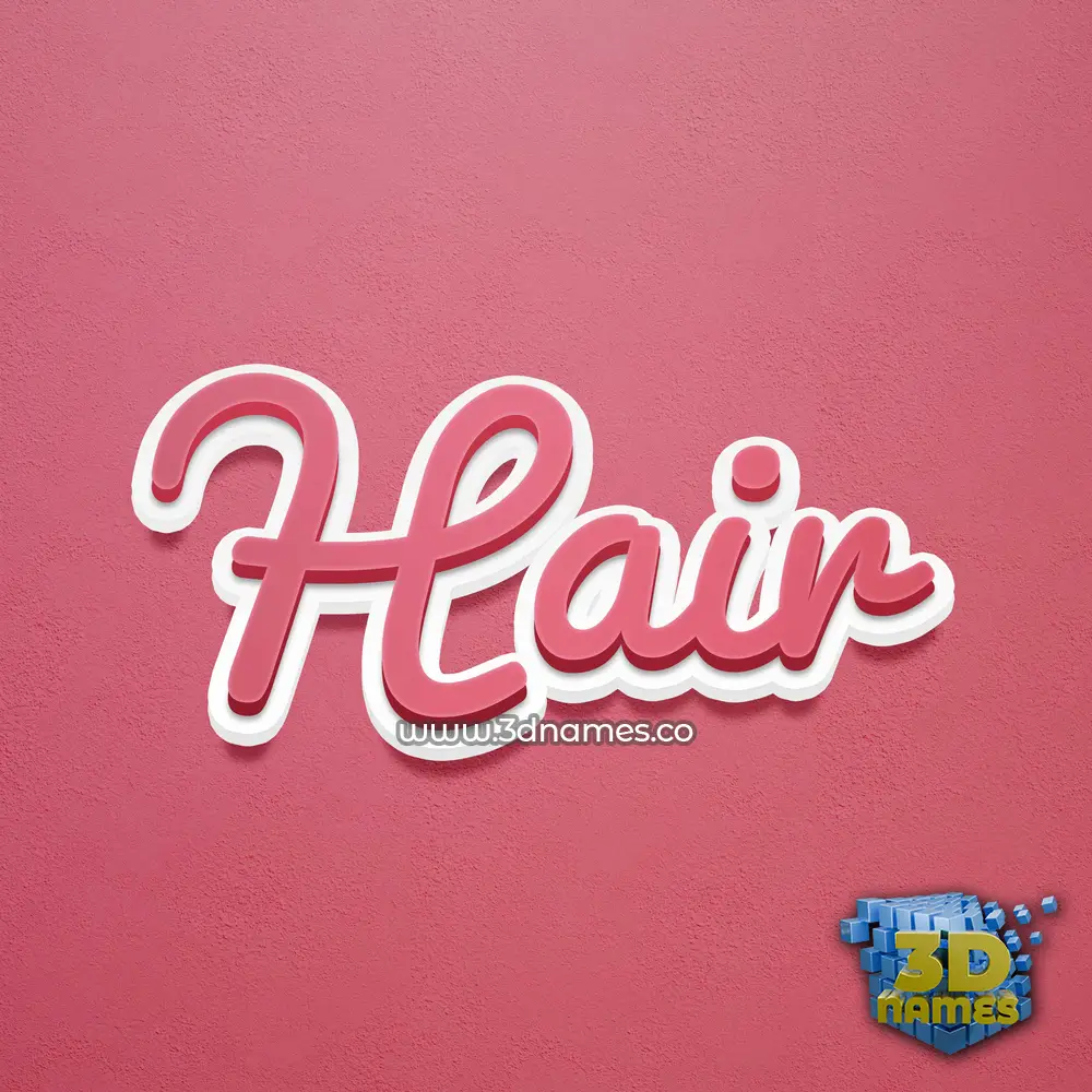 hair in Red Scribble style - 3D name wallpaper hair in Red Scribble style - 3D name wallpaper