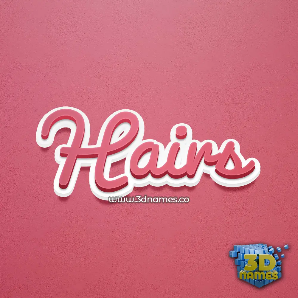 hairs in Red Scribble style - 3D name wallpaper hairs in Red Scribble style - 3D name wallpaper