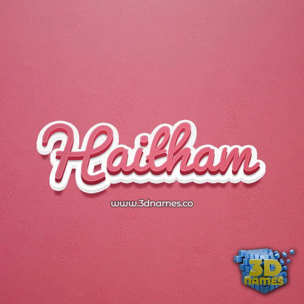 haitham in Red Scribble style - 3D name wallpaper haitham in Red Scribble style - 3D name wallpaper
