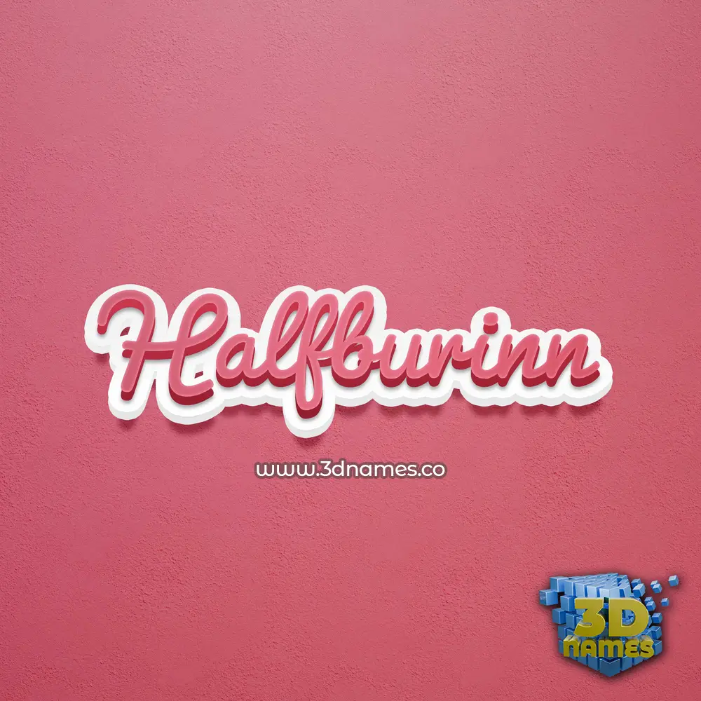 halfburinn in Red Scribble style - 3D name wallpaper halfburinn in Red Scribble style - 3D name wallpaper