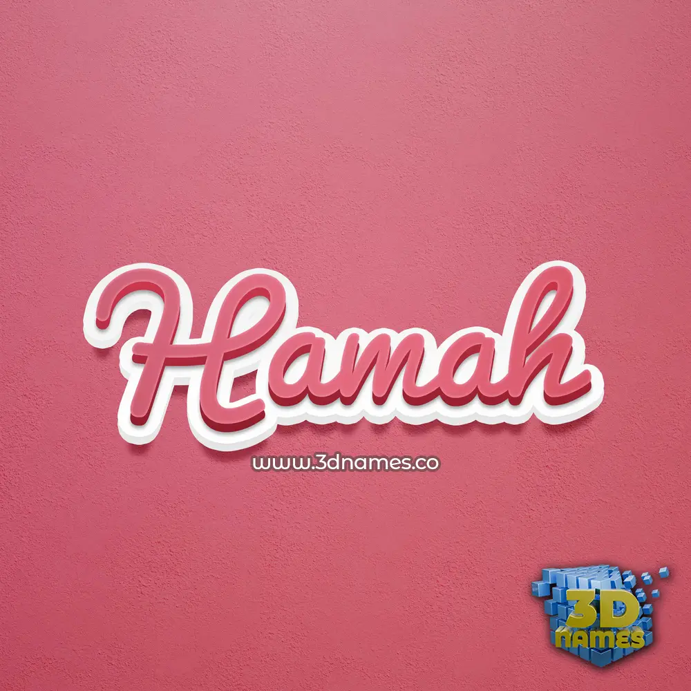 hamah in Red Scribble style - 3D name wallpaper hamah in Red Scribble style - 3D name wallpaper