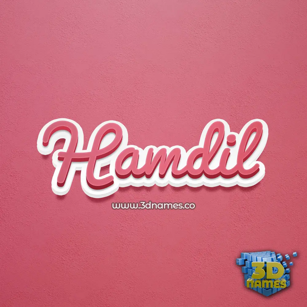hamdil in Red Scribble style - 3D name wallpaper hamdil in Red Scribble style - 3D name wallpaper