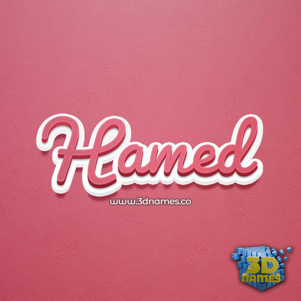 hamed in Red Scribble style - 3D name wallpaper hamed in Red Scribble style - 3D name wallpaper