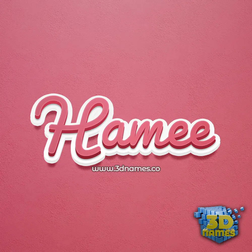 hamee in Red Scribble style - 3D name wallpaper hamee in Red Scribble style - 3D name wallpaper