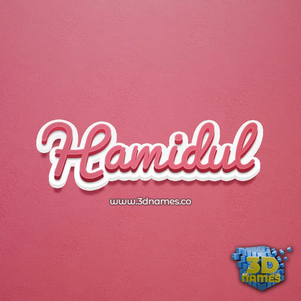 hamidul in Red Scribble style - 3D name wallpaper hamidul in Red Scribble style - 3D name wallpaper