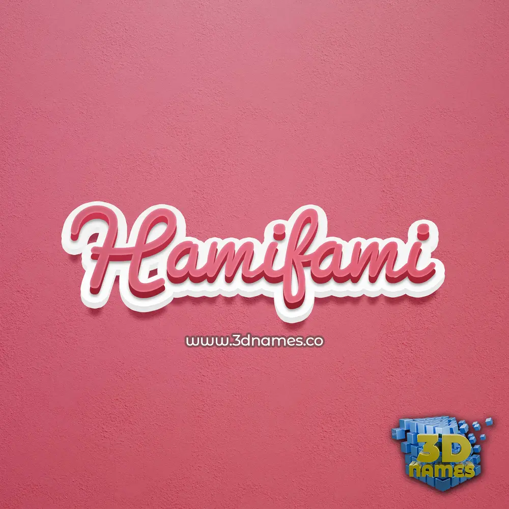 hamifami in Red Scribble style - 3D name wallpaper hamifami in Red Scribble style - 3D name wallpaper