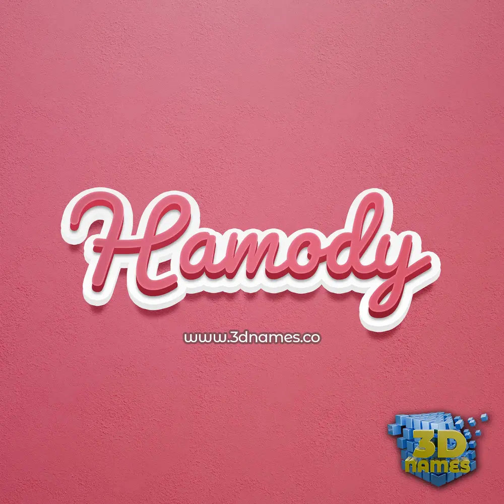 hamody in Red Scribble style - 3D name wallpaper hamody in Red Scribble style - 3D name wallpaper