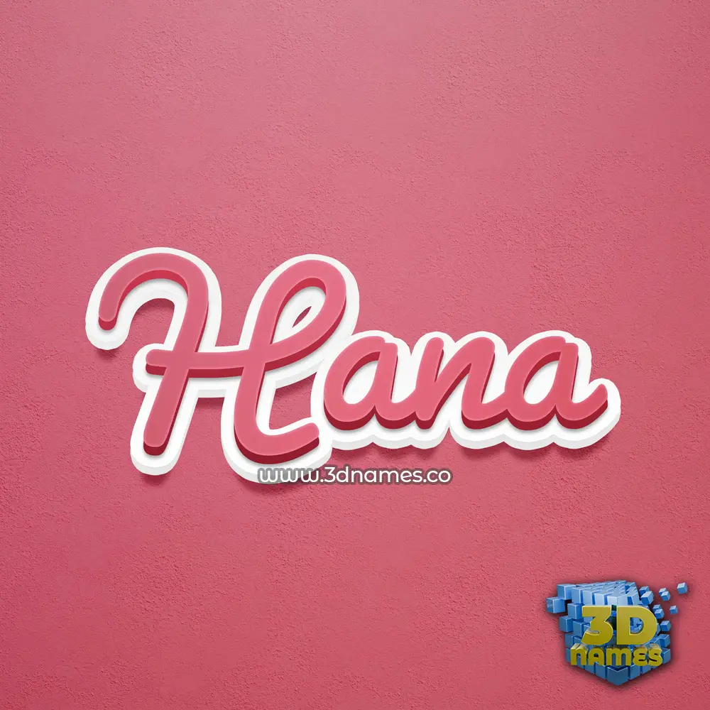 hana in Red Scribble style - 3D name wallpaper hana in Red Scribble style - 3D name wallpaper