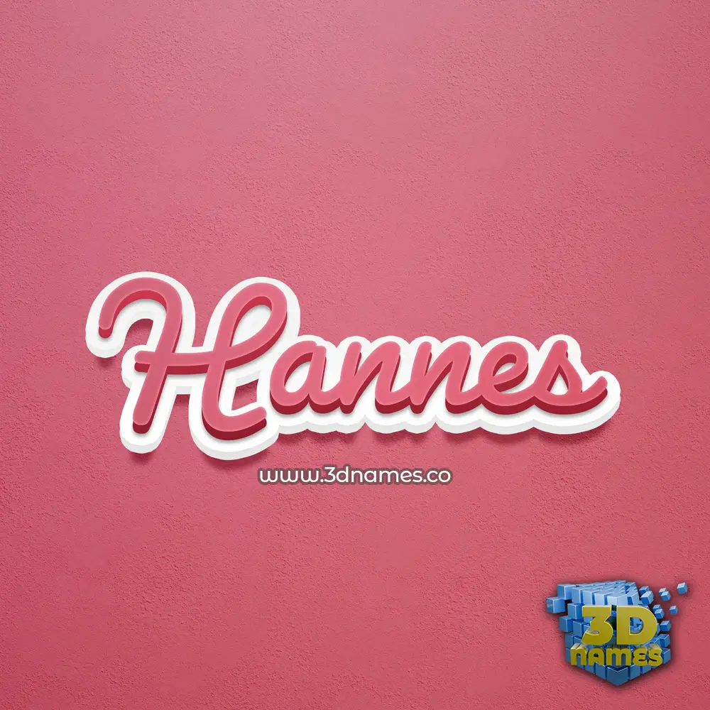 hannes in Red Scribble style - 3D name wallpaper