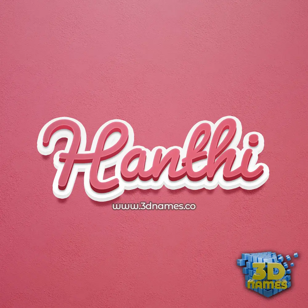 hanthi in Red Scribble style - 3D name wallpaper hanthi in Red Scribble style - 3D name wallpaper
