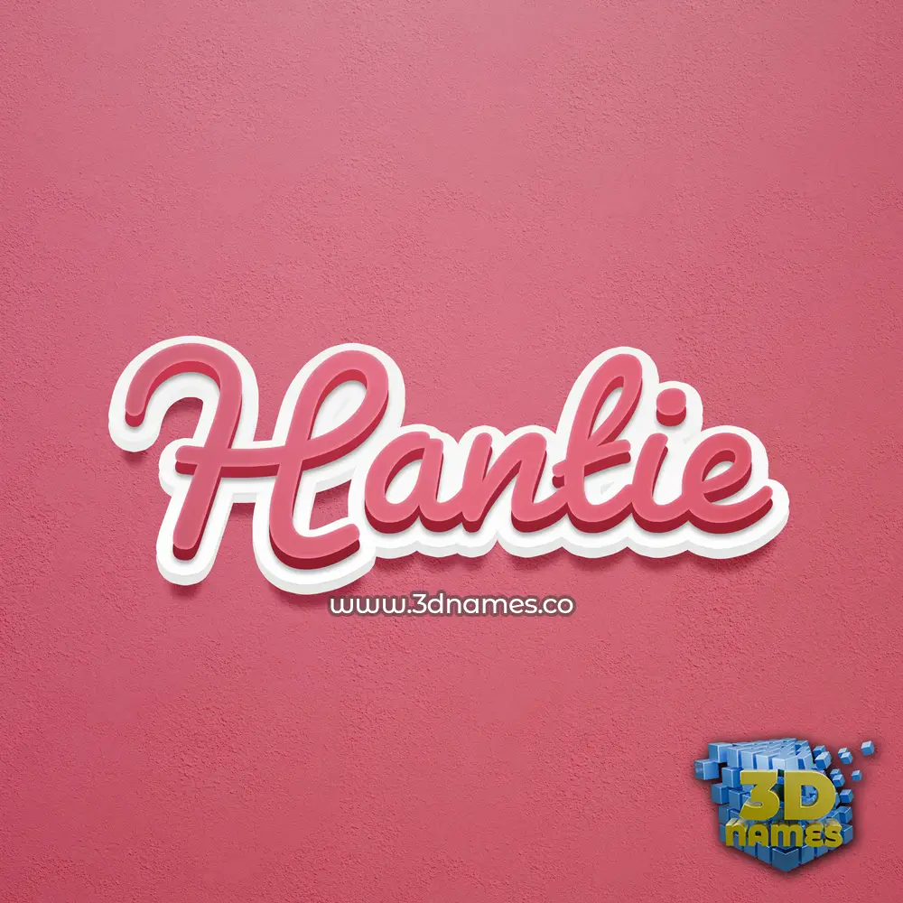 hantie in Red Scribble style - 3D name wallpaper hantie in Red Scribble style - 3D name wallpaper