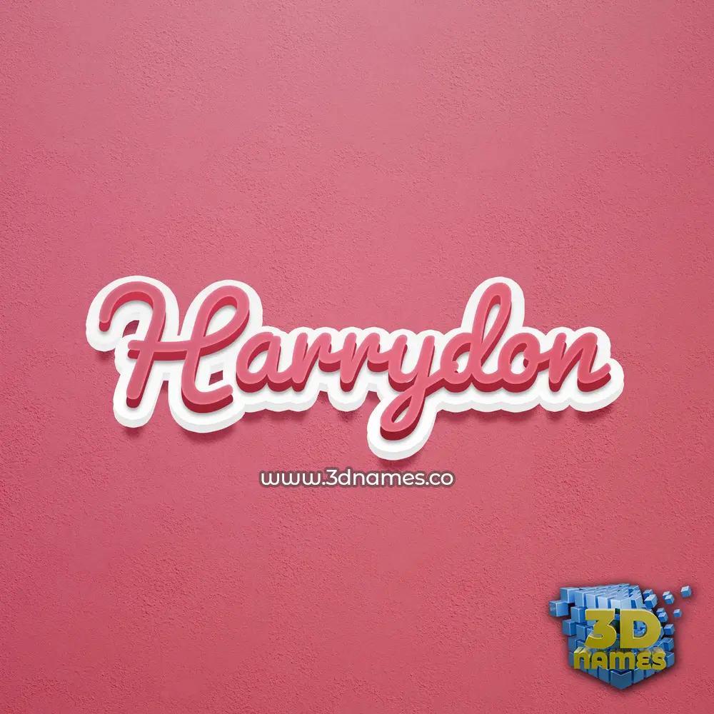 harrydon in Red Scribble style - 3D name wallpaper