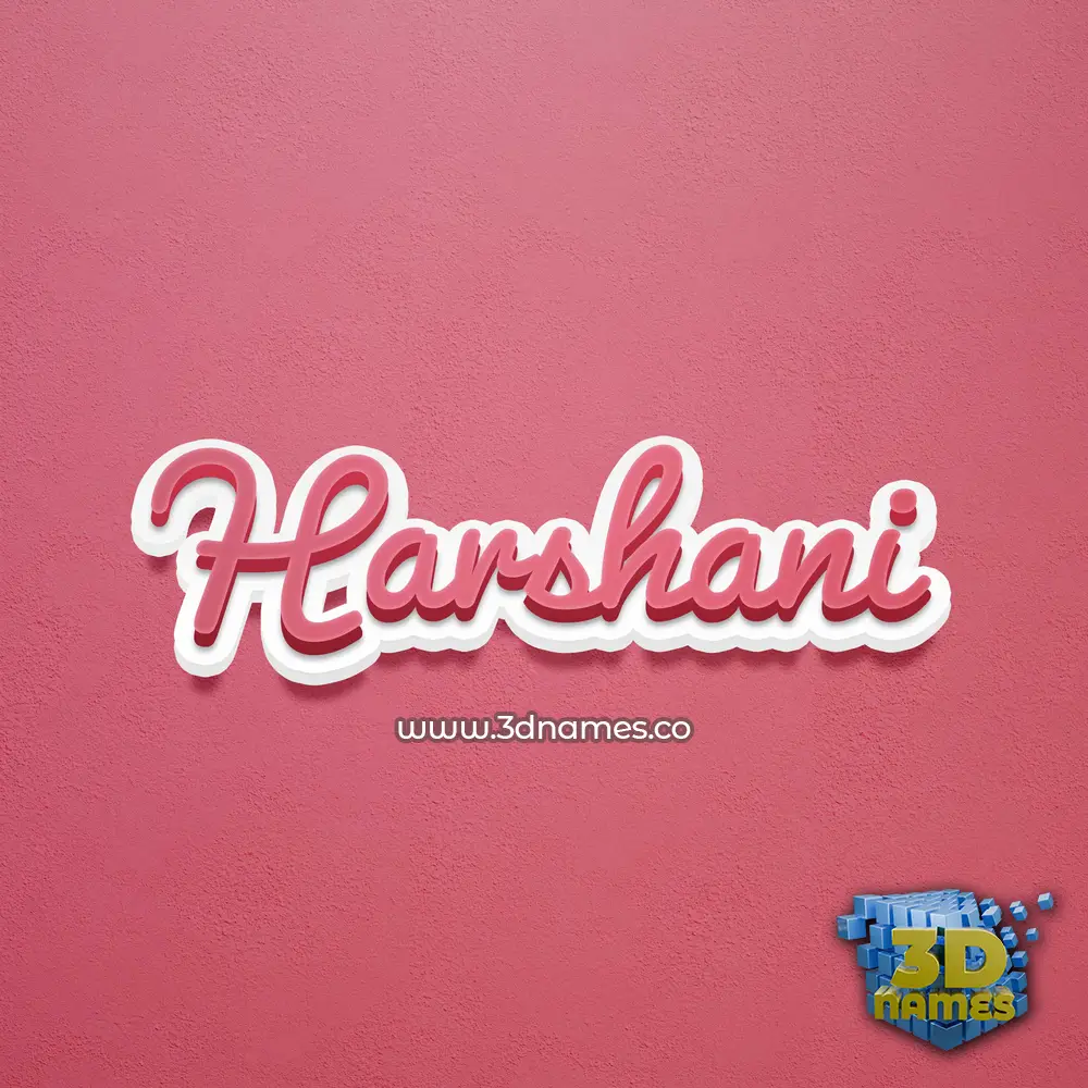harshani in Red Scribble style - 3D name wallpaper