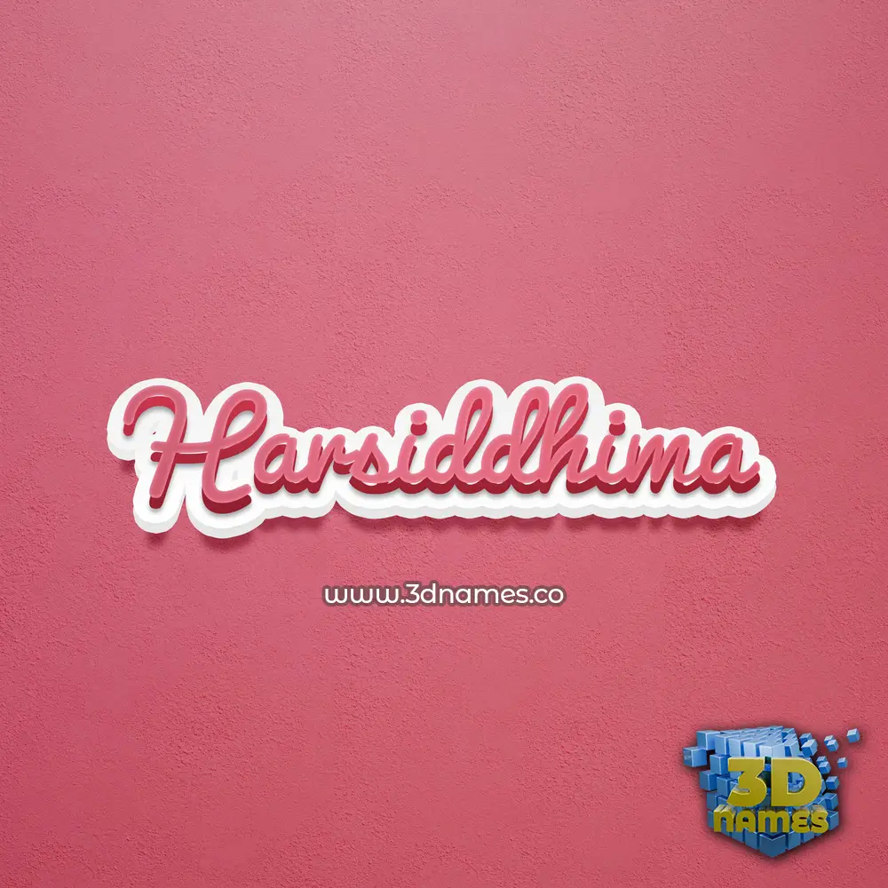 harsiddhima in Red Scribble style - 3D name wallpaper