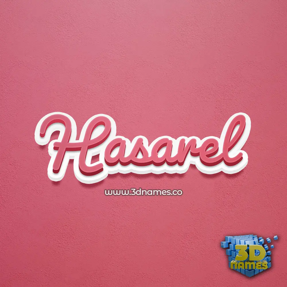 hasarel in Red Scribble style - 3D name wallpaper