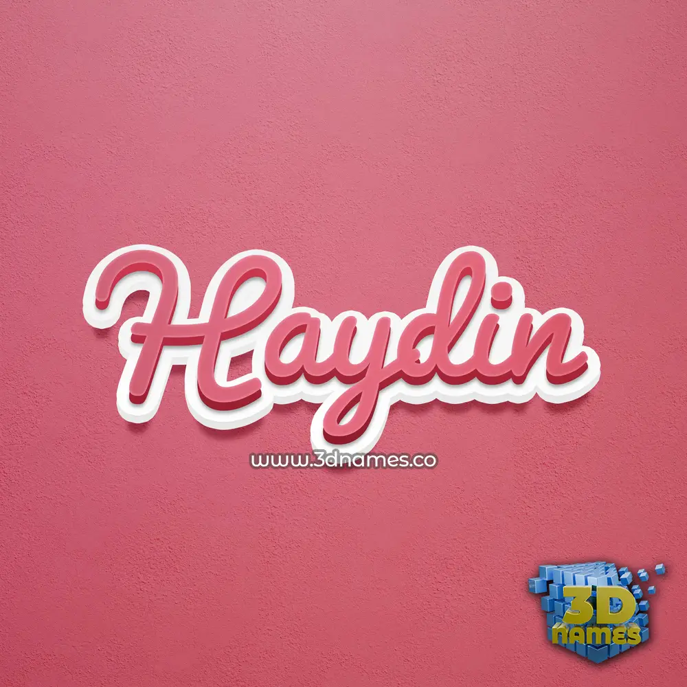 haydin in Red Scribble style - 3D name wallpaper