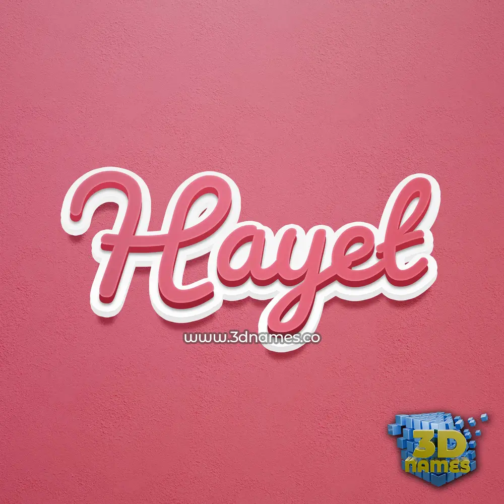 hayet in Red Scribble style - 3D name wallpaper