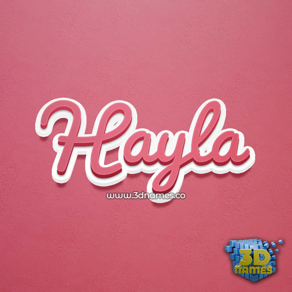 hayla in Red Scribble style - 3D name wallpaper