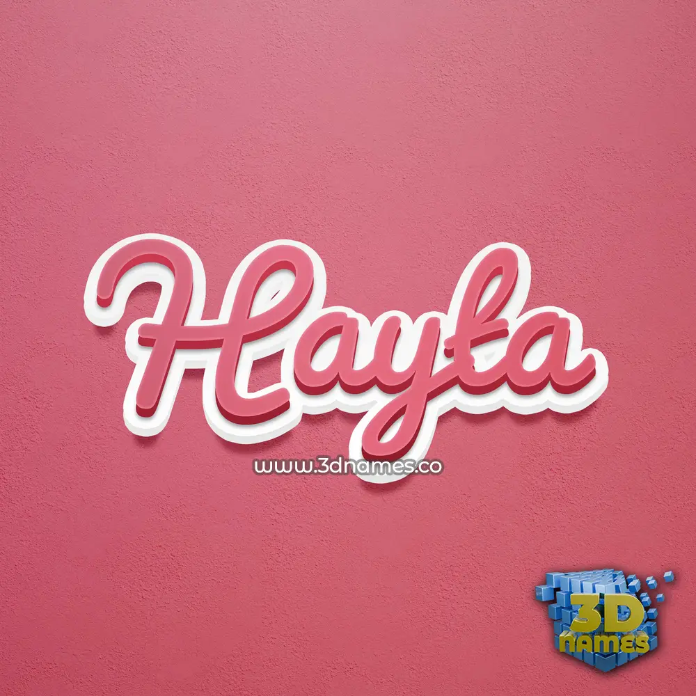 hayta in Red Scribble style - 3D name wallpaper
