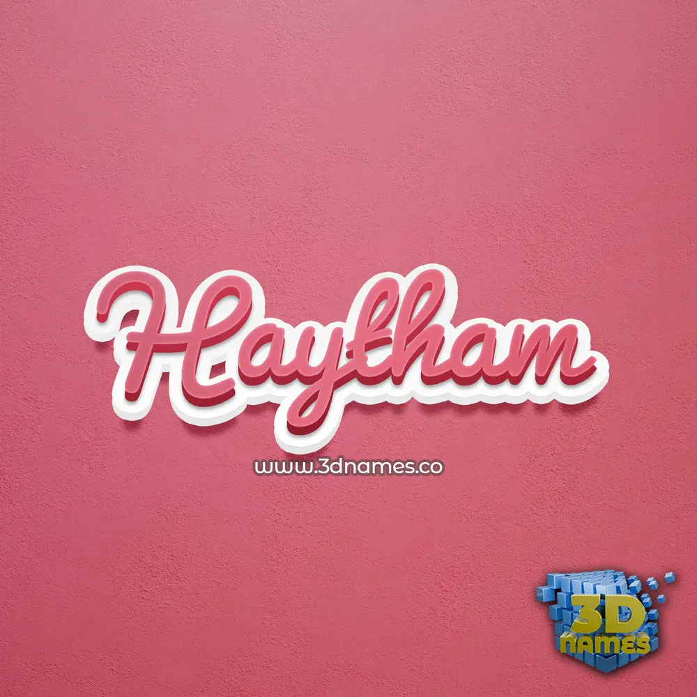 haytham in Red Scribble style - 3D name wallpaper