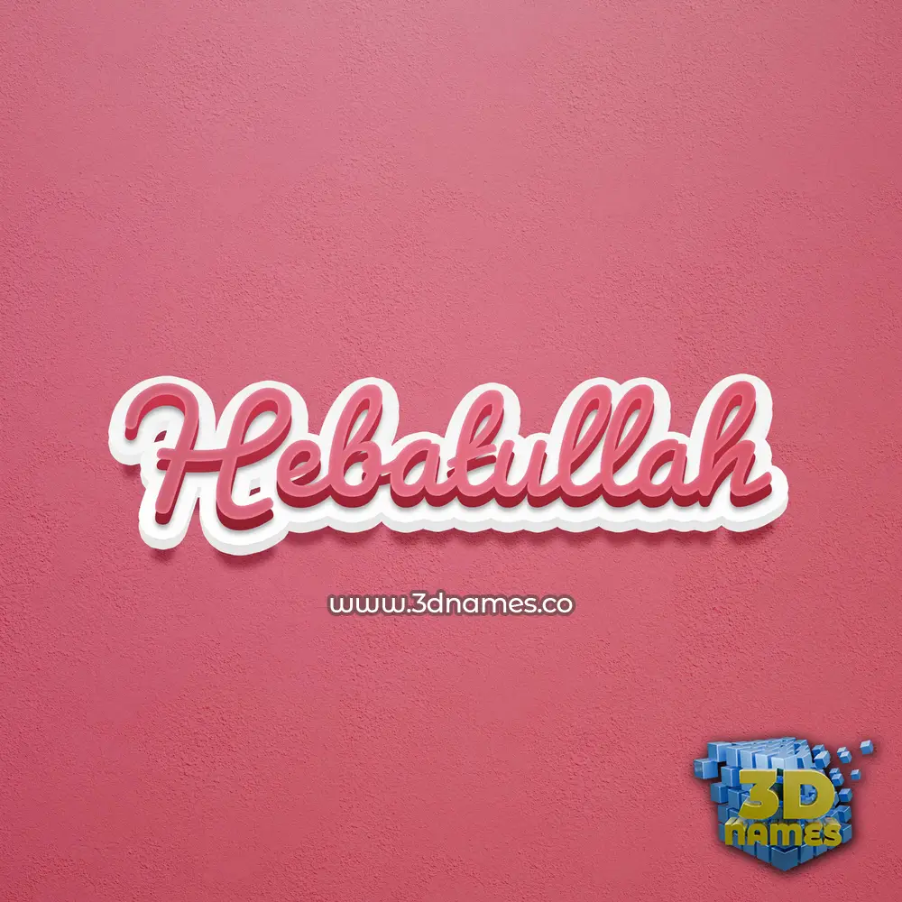 hebatullah in Red Scribble style - 3D name wallpaper