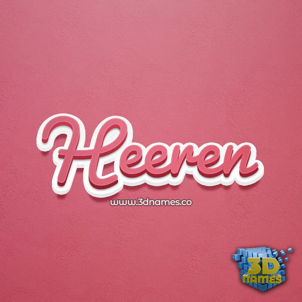 heeren in Red Scribble style - 3D name wallpaper