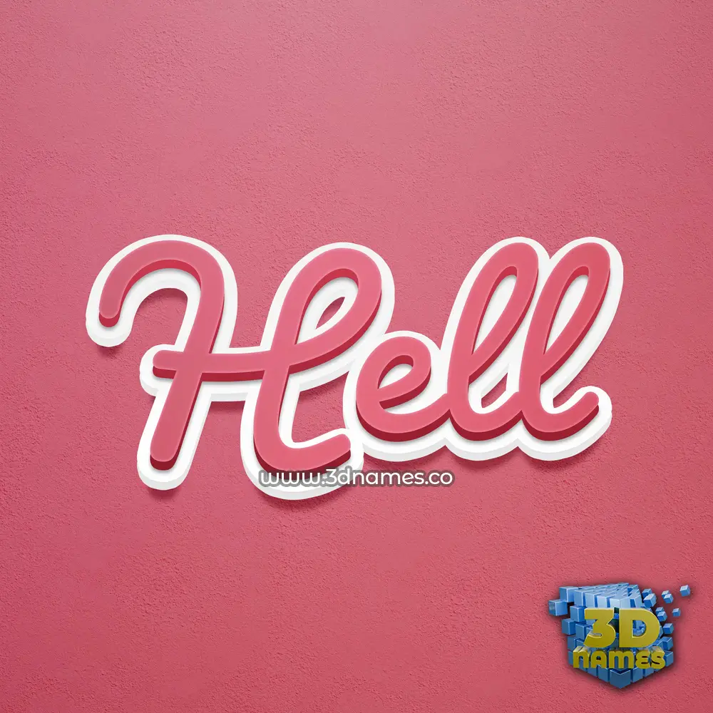 hell in Red Scribble style - 3D name wallpaper hell in Red Scribble style - 3D name wallpaper