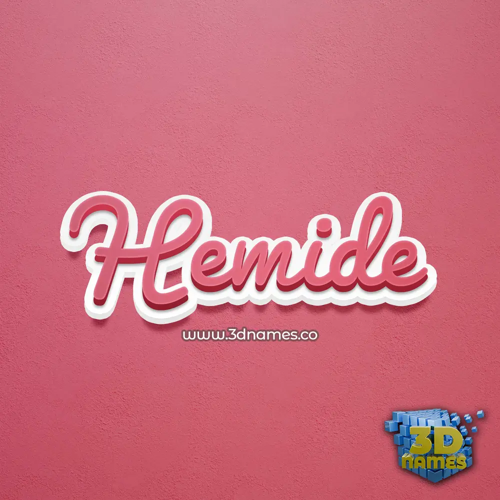 hemide in Red Scribble style - 3D name wallpaper hemide in Red Scribble style - 3D name wallpaper