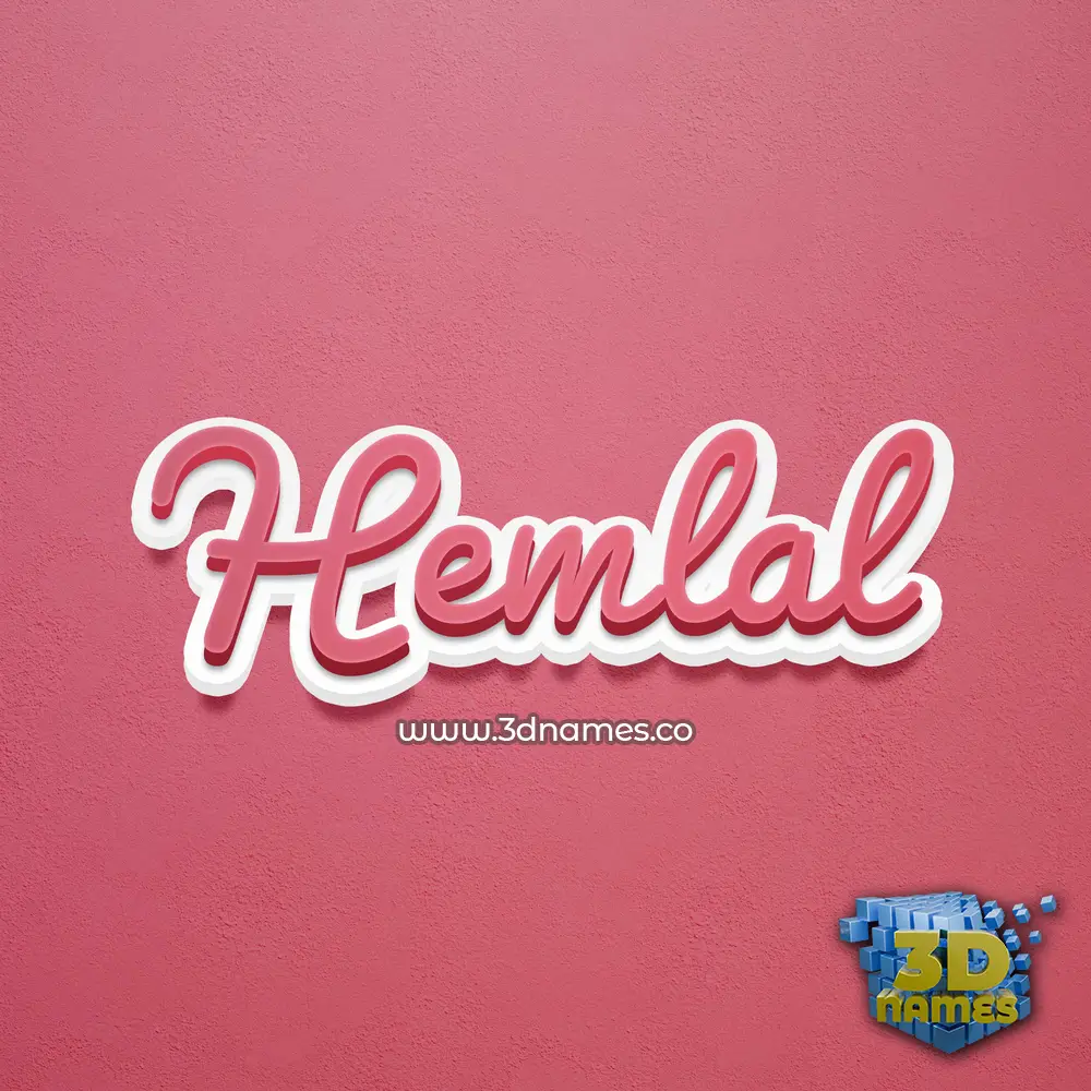 hemlal in Red Scribble style - 3D name wallpaper