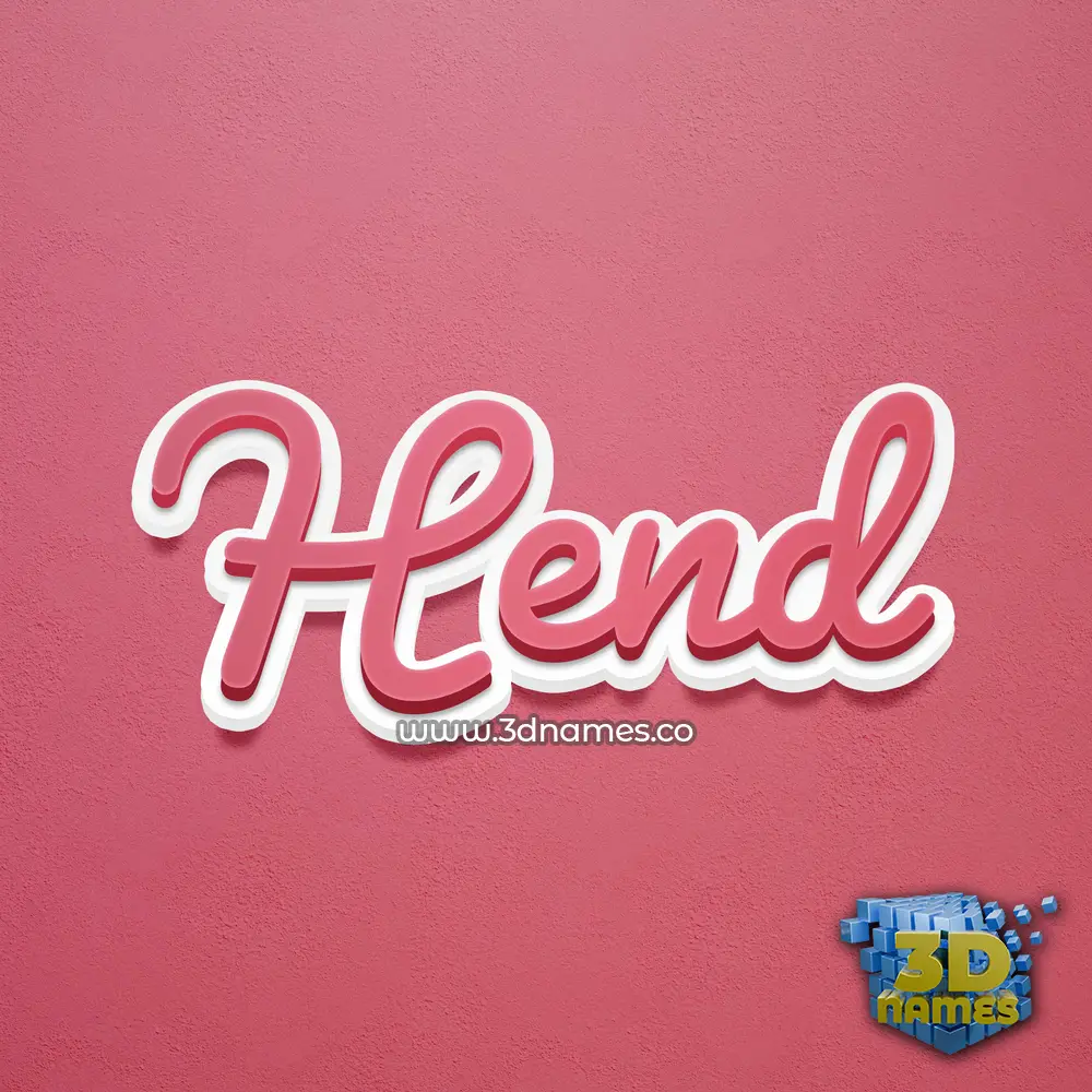 hend in Red Scribble style - 3D name wallpaper hend in Red Scribble style - 3D name wallpaper
