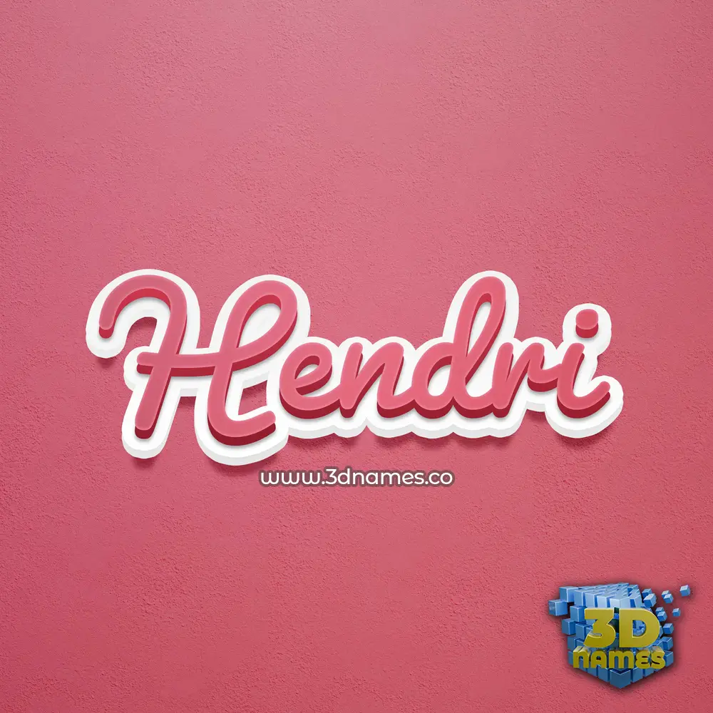 hendri in Red Scribble style - 3D name wallpaper hendri in Red Scribble style - 3D name wallpaper