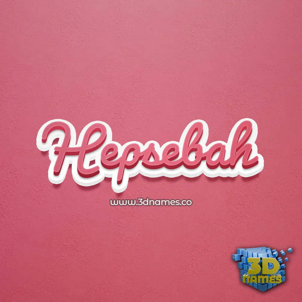 hepsebah in Red Scribble style - 3D name wallpaper