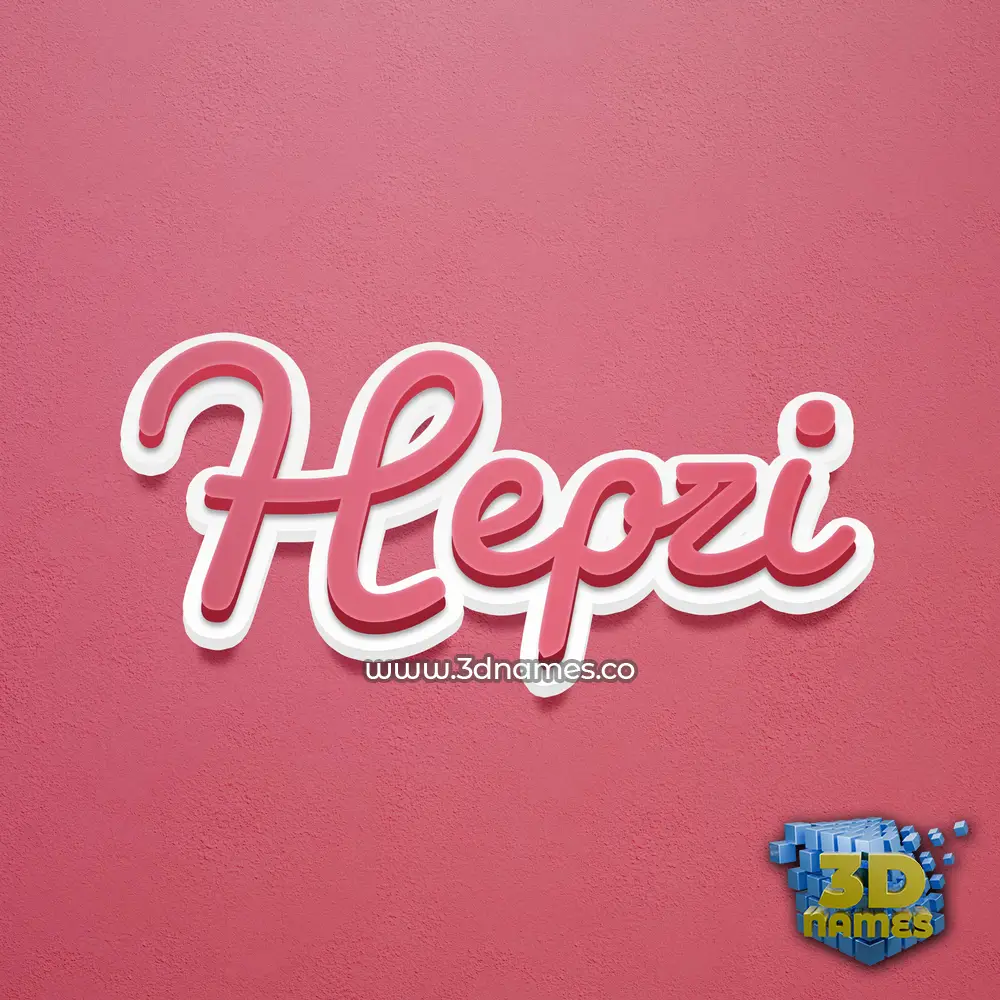 hepzi in Red Scribble style - 3D name wallpaper